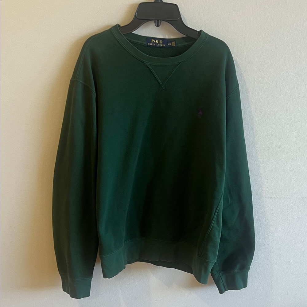 Polo by Ralph Lauren Men's Deep Green Crewneck Sweatshirt